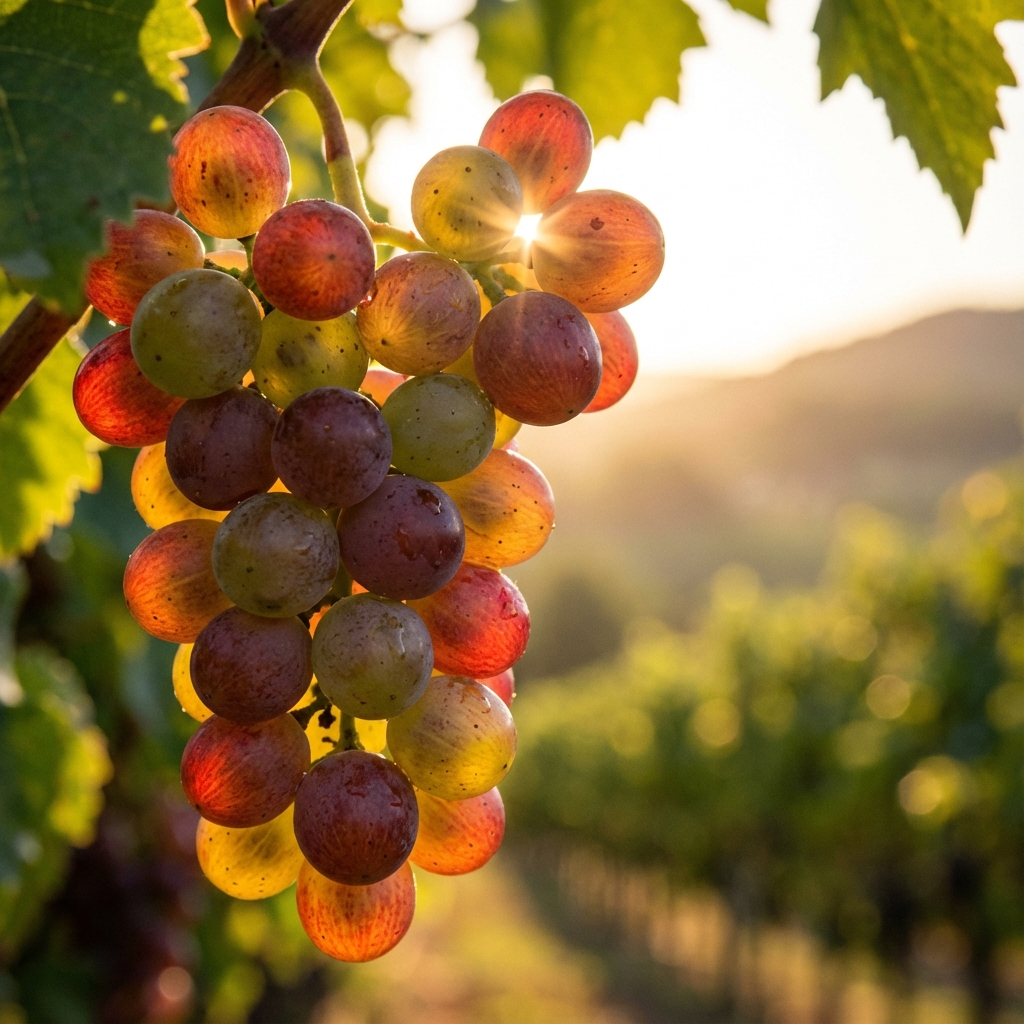 Detail hrozna vo vinohrade